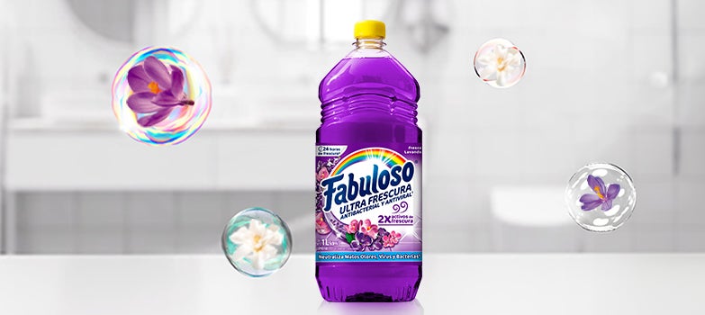 Paños de microfibra y limpiador multiusos Fabuloso Fresca Lavanda para limpiar ventanas sin rayas