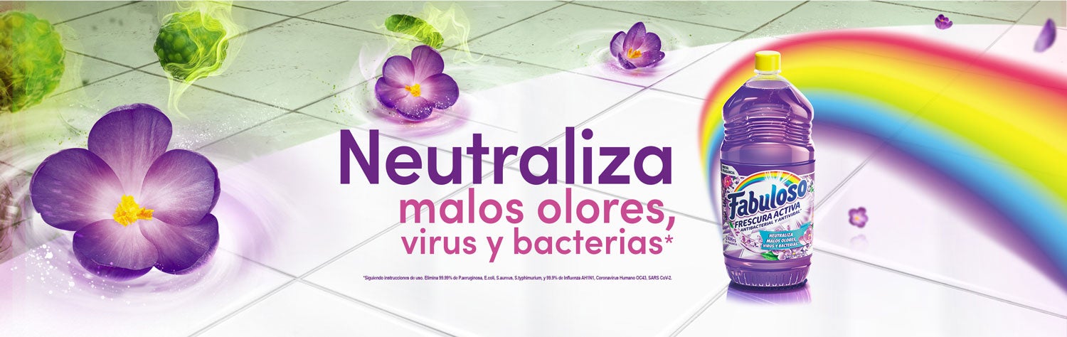con Fabuloso nuestraliza malos olores, virus y bacterias