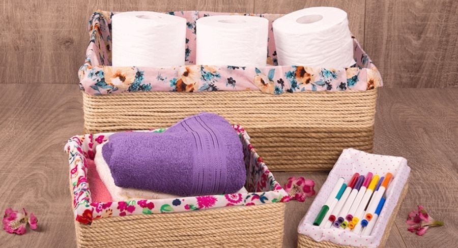 Cómo convertir una caja de cartón en una canasta para decorar tu hogar