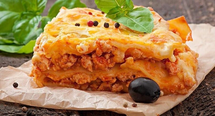 Lasaña de plátano
