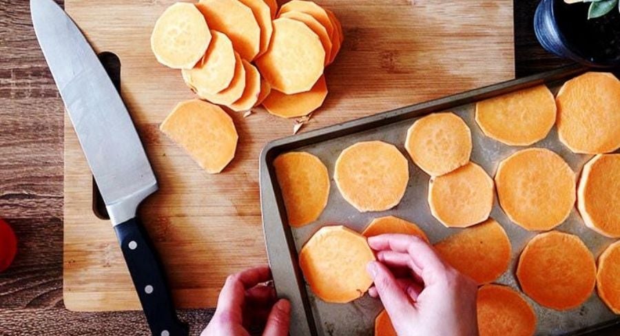Chips de camote: procedimiento
