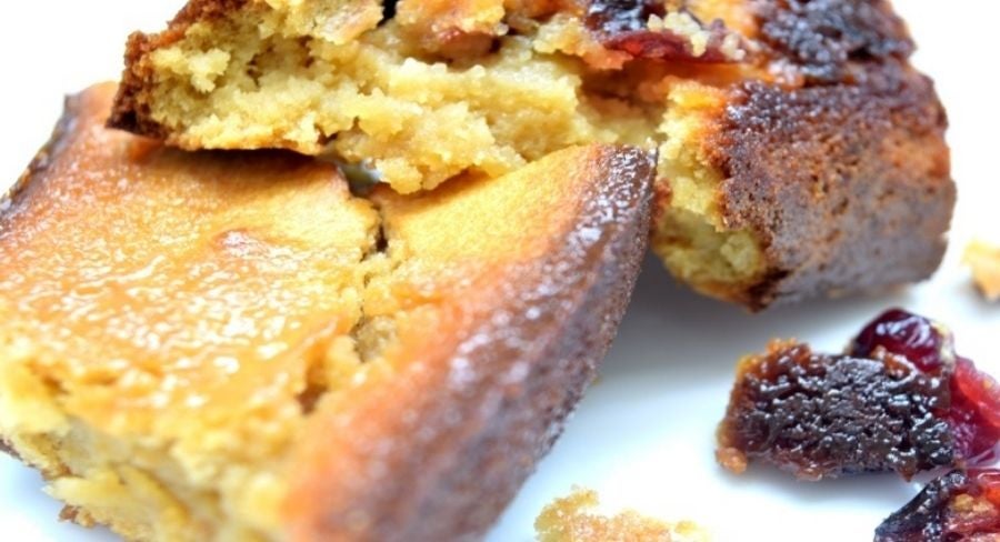 Budín de pan con arándanos