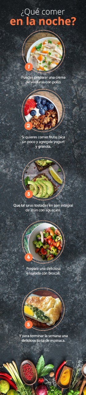 que comer en la noche