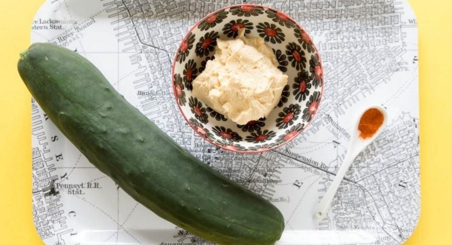 Ingredientes para preparar rollos de pepino