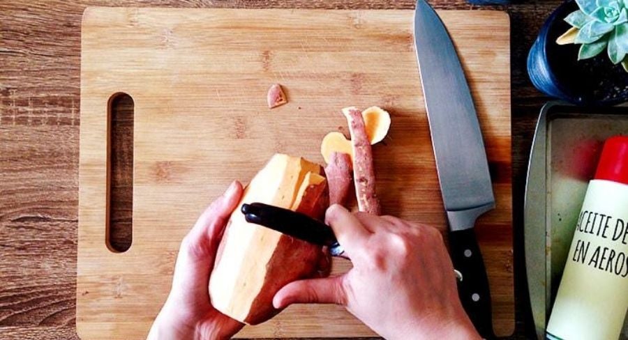 Chips de camote: procedimiento