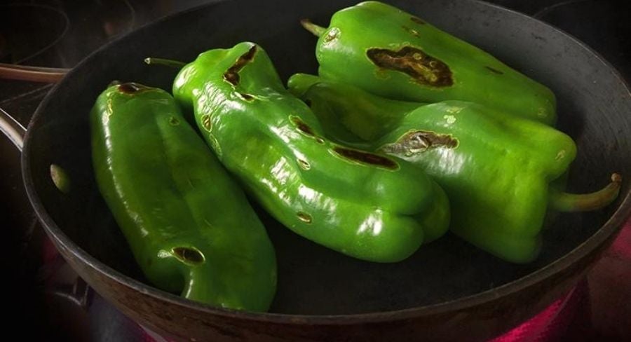Chiles poblanos asados