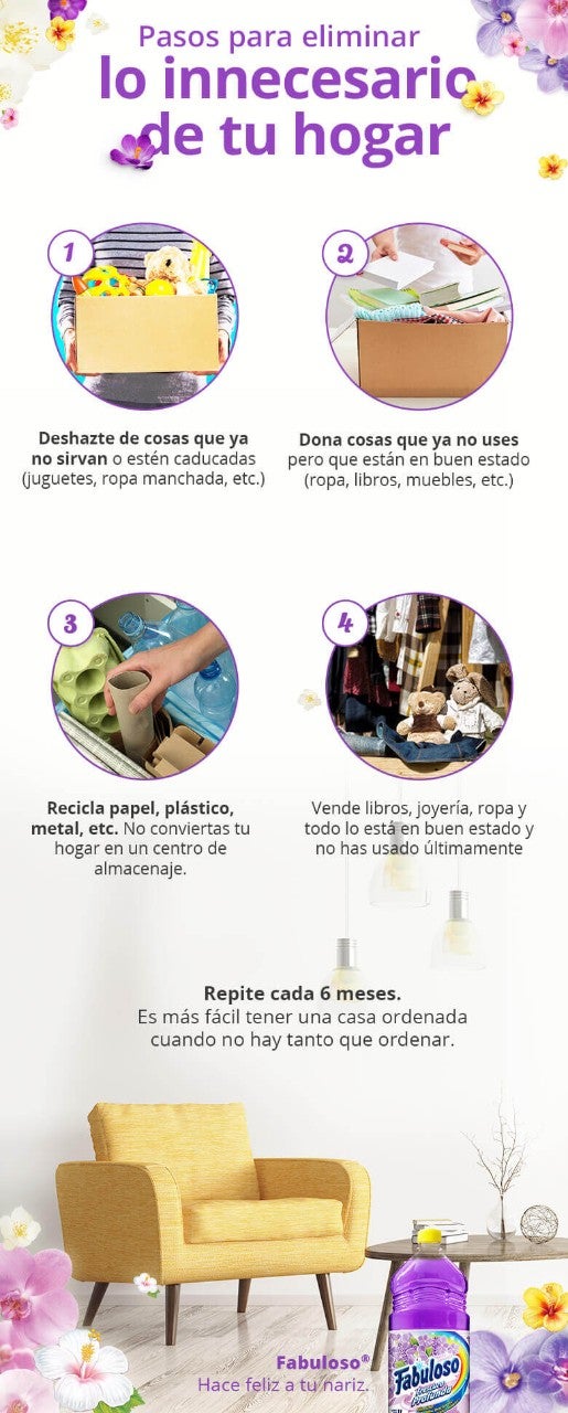 Pasos para eliminar lo innecesario de tu hogar