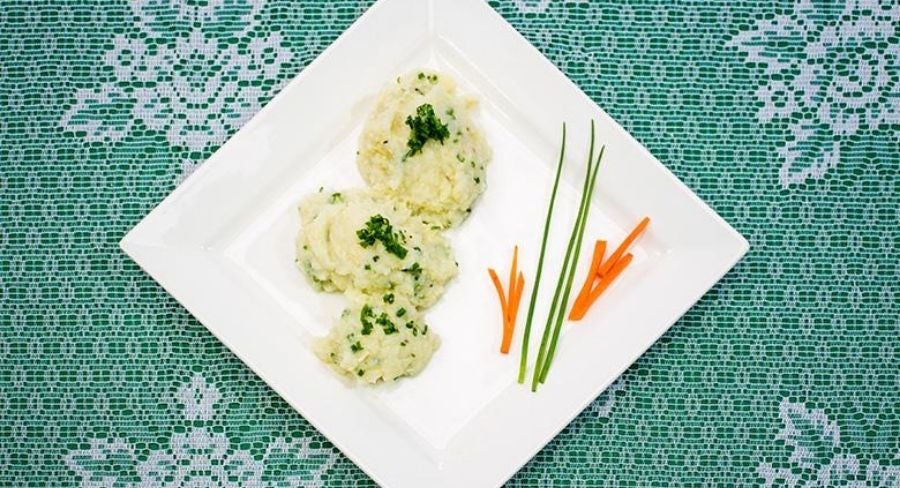 Puré de coliflor y queso parmesano