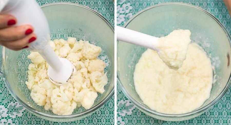 Puré de coliflor y queso parmesano: Es hora de transformar la coliflor en puré.