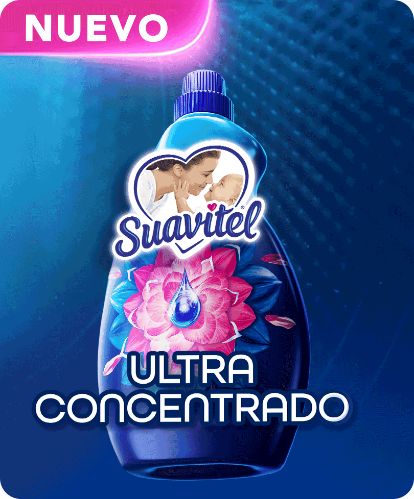 Botella del nuevo suavizante de telas Suavitel Ultra Concentrado.