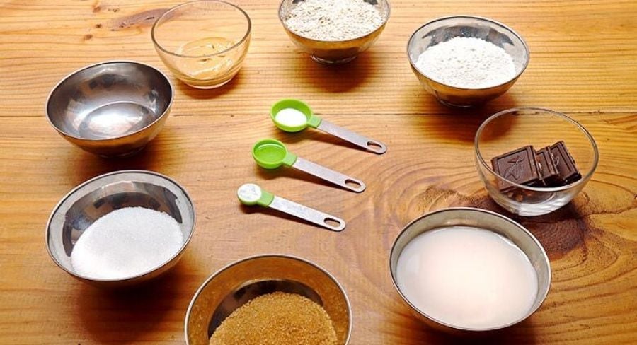 Ingredientes para preparar galletas veganas