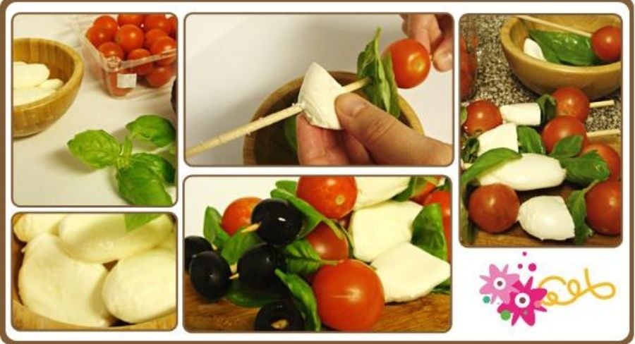 Brocheta de ensalada