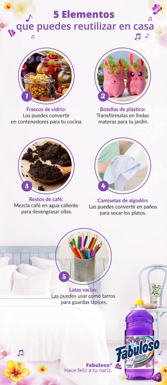 Elementos reutilizables en casa