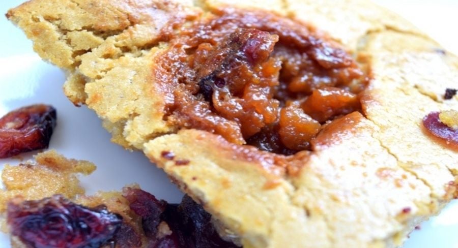 Receta de budín de pan con arándanos