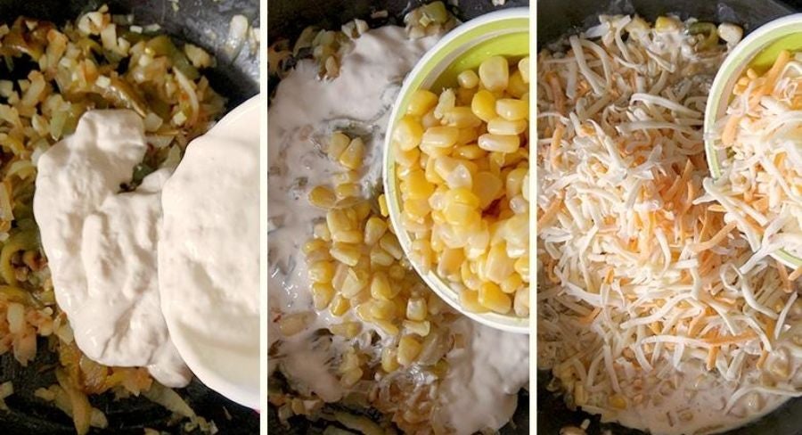 Paso a paso para preparar rajas con crema y queso